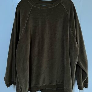 Velour Green Sweatpants Set